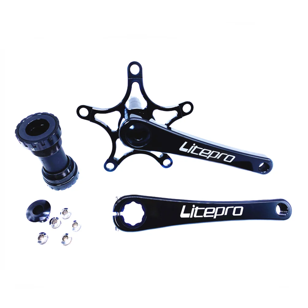 Litepro Bicycle Integrated Hollow Crank 412 Lightweight For Brompton Folding Bike Crankset Aluminum Alloy