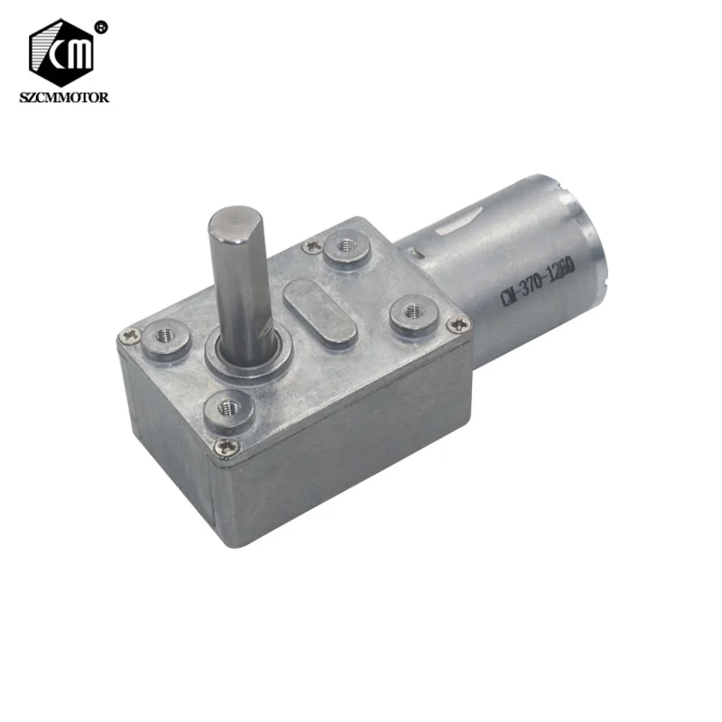 

Low RPM Speed Reducation DC Worm Geared Motors 2RPM to 150RPM Long M8 Type-D Shaft Reversible High Torque Turbo Worm Gear Motor