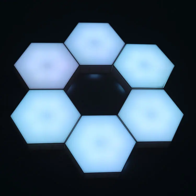 LED Hexagonal Touch Honeycomb Lamp Induction Lamp Creative Combination Background Wall Lamp Assembly Colorful Quantum lamp