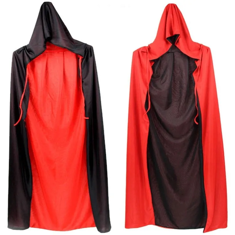 

Halloween Vampire Cosplay Costumes Black Red Long Cape Invisibility Cloak Cosplay Death Devil Cloak Child Adult Stage Costume