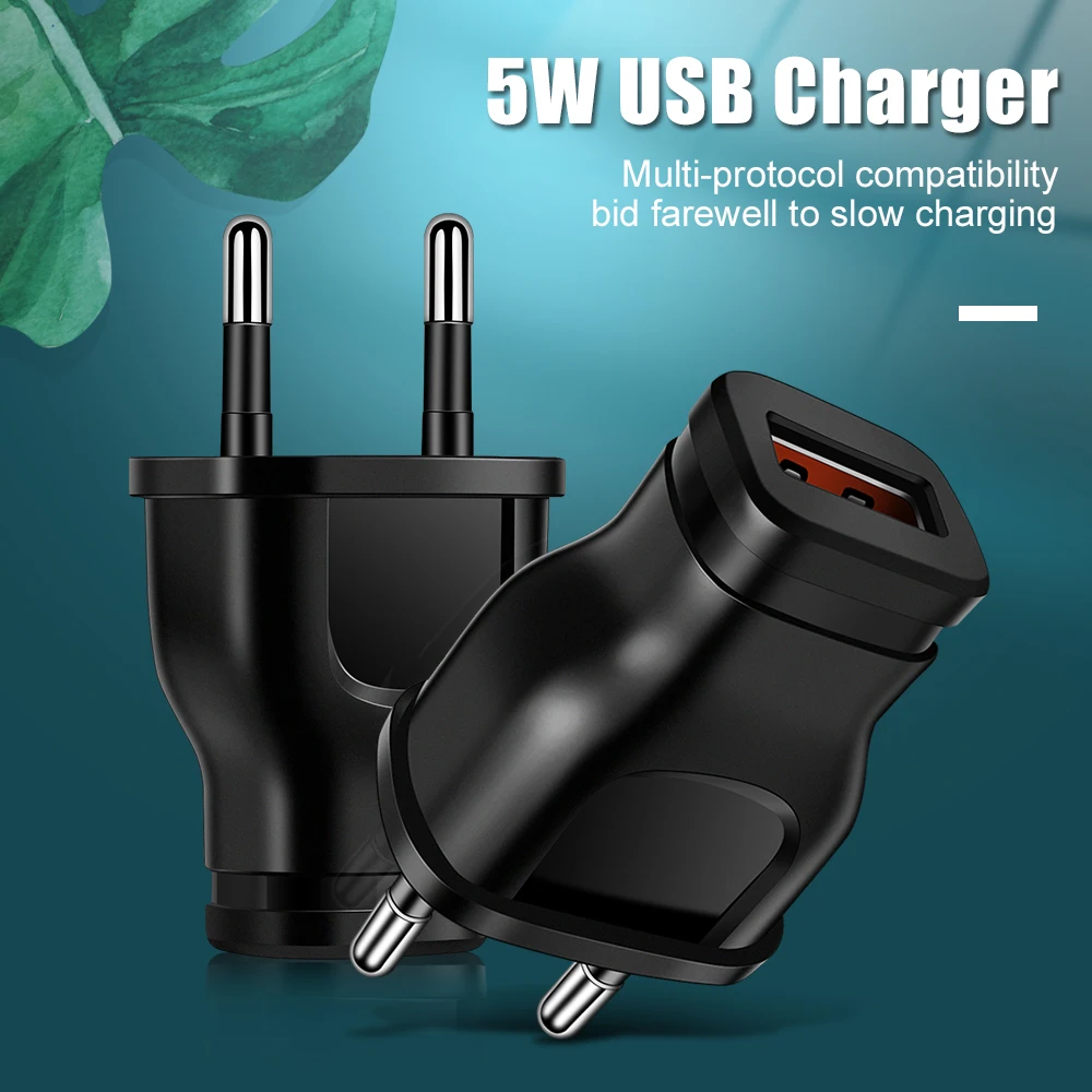 AC DC 5V Adapter Phone Charger 1A USB Port Power Supply Charger USB For Iphone Samsung Huawei Xiaomi Redmi Mobile Phone Charging