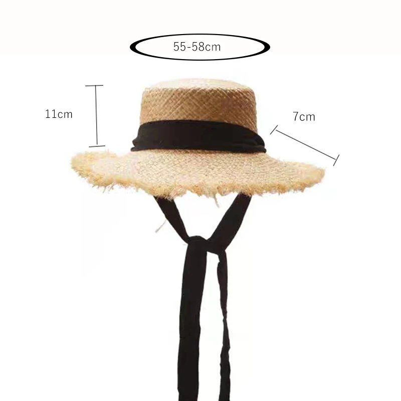 New Fashion women's sun hat Brand New Women Summer Ribbon Lafite straw hat Beach Hat Wide Brim Sombreros Hombre Travel vacation