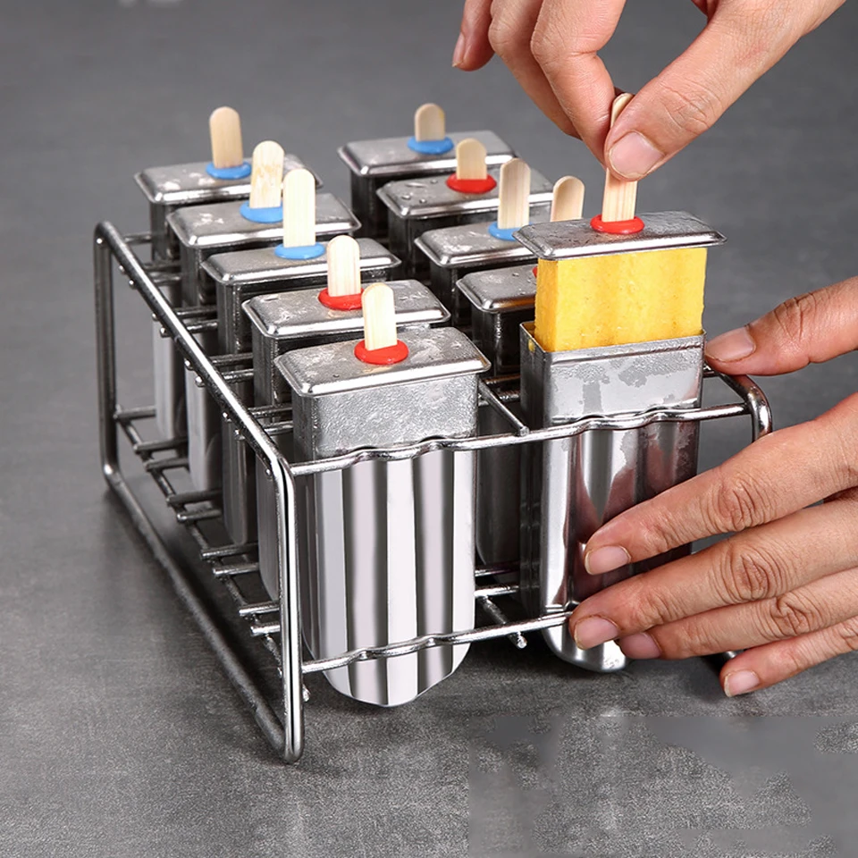 

Trendy New Style 304 Stainless Steel Ice Cream Mold Multi-size Homemade Ice Cream Popsicle Ice Cube Mold