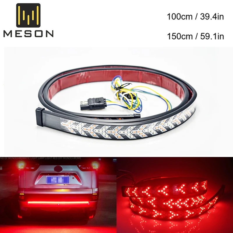 

1set Truck Tailgate LED Light Strip Bar Turn Signal Light Parking Brake Light Waterproof Reverse Lights 48 60 Inch For Jeep SUV