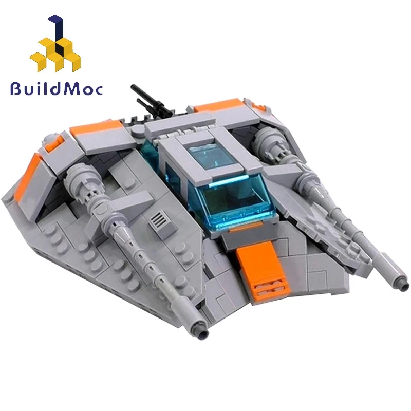 

Buildmoc Space Wars Battle of Hotheds MOC-15626 Snowspeeder T-47 Airspeeder Snowfield Aircraft Building Blocks Toys Kids Gifst