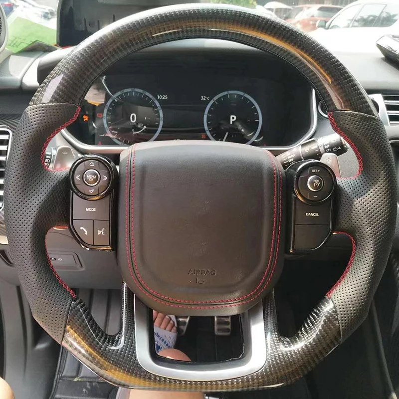 

Suede Forging Leather Customized Carbon Fiber Steering Wheel For Range Rover Sport 2014 2015 2016 2017 2018 Car Styling