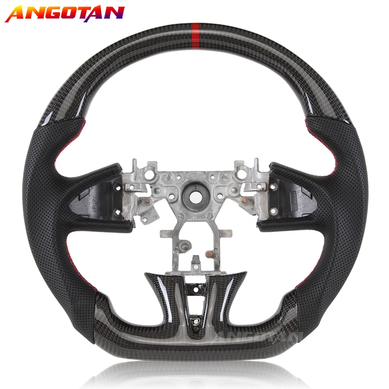 

Sports Car Steering Wheel for Infinit Q50 Carbon Fiber Perforated Real Leather Wheel