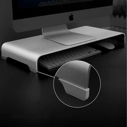 For Mac monitor Aluminum Monitor Stand Metal Desk Stand Portable Universal Computer Riser Base laptop stand