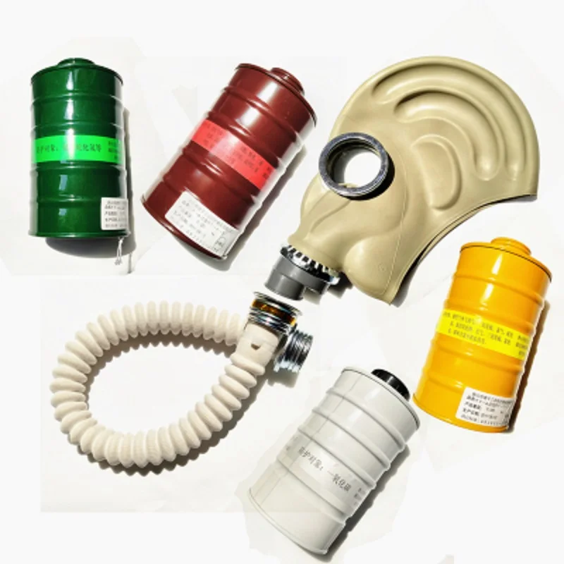 Military Chemical Industry PPE Agriculture Paint Lab Gas Mask Respirator MF1A Full Pieces with Carbon Cartridge Breathing Tube