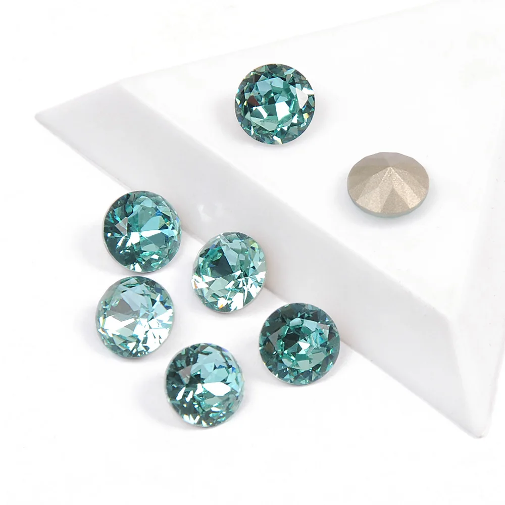 

YANRUO 1357 Glass Strass Shiny Glitter Aquamarine Brilliant Cut Charms DIY Accessories Gems Crafts 3D Nail Art Decorations