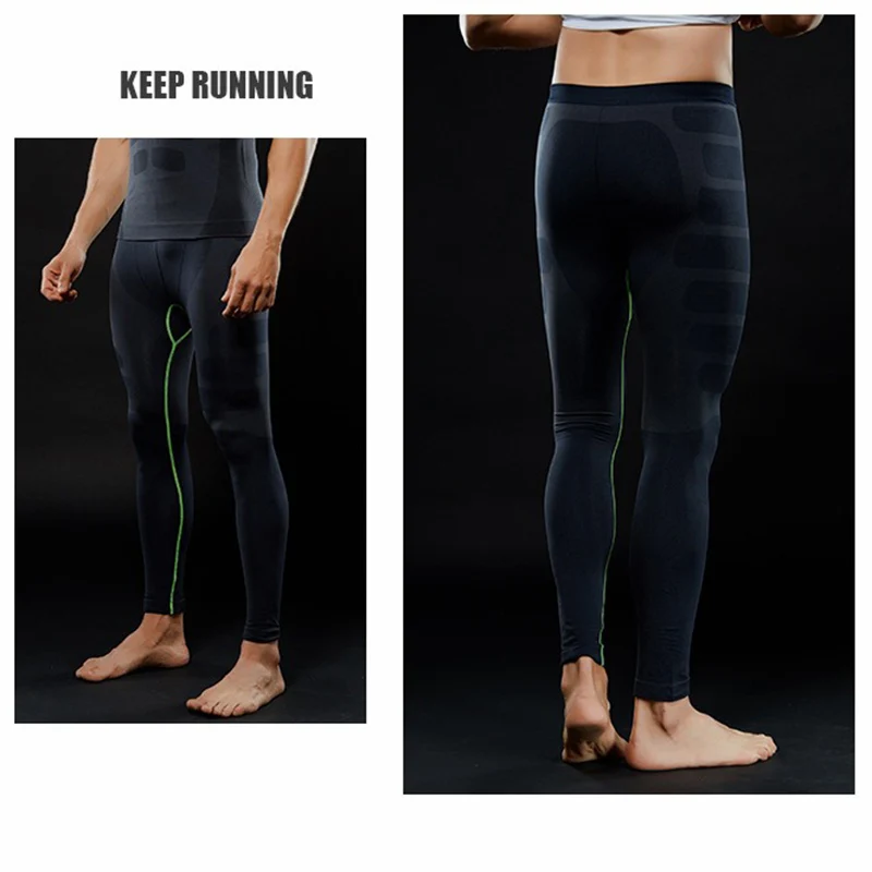 Men\'s Gym Running Quick Dry Fitness Pants, Training Sport Long Leggings, Tight Compression Pants