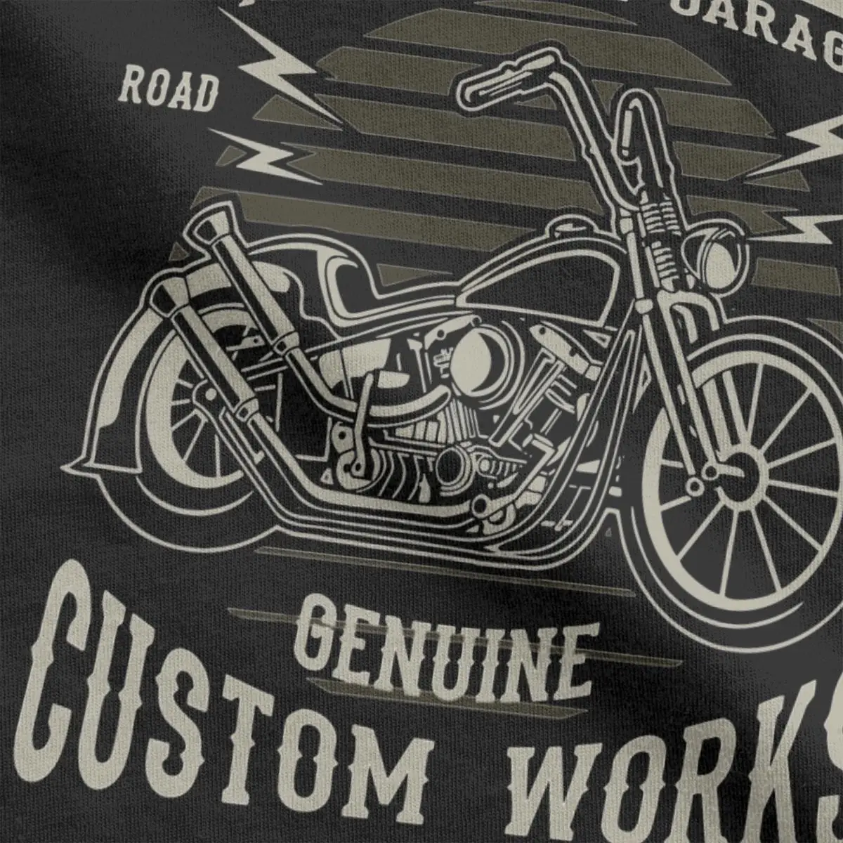 Chopper Custom Motor Motorcycle Men T Shirt Fun Tee Shirt Short Sleeve Crewneck T-Shirt 100% Cotton Summer Clothing