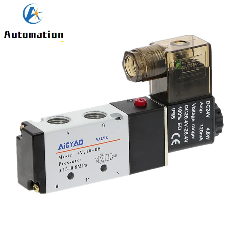 5Way 2 Position Electric Solenoid Valve 4V210-08 1/4\