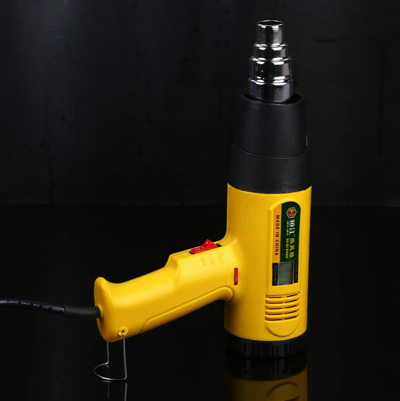 2000W Adjustable temperature hot air gun Smart digital display hot air gun Car film baking gun Heat shrink gun