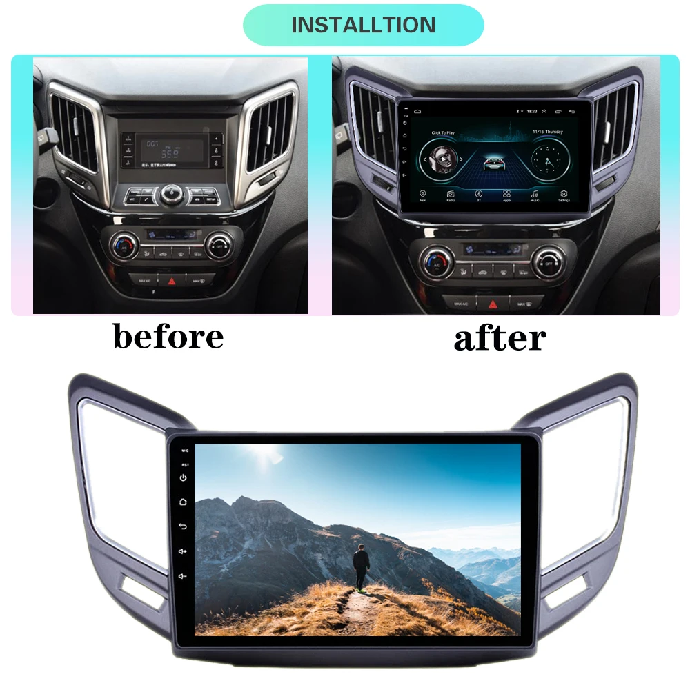 9“  Android 10 For Changan CS15 Chana Cs1 2016-2019 HD Touchscreen Support DVR Car radio GPS Stereo Receiver Multimedia Video BT