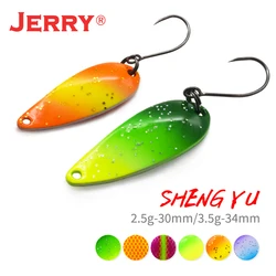 Jerry ShengYu 2.5g 3.5g Fishing Micro Spoon UV Colors Area Trout Lures Pal Metal Bait Spinner Chub Perch