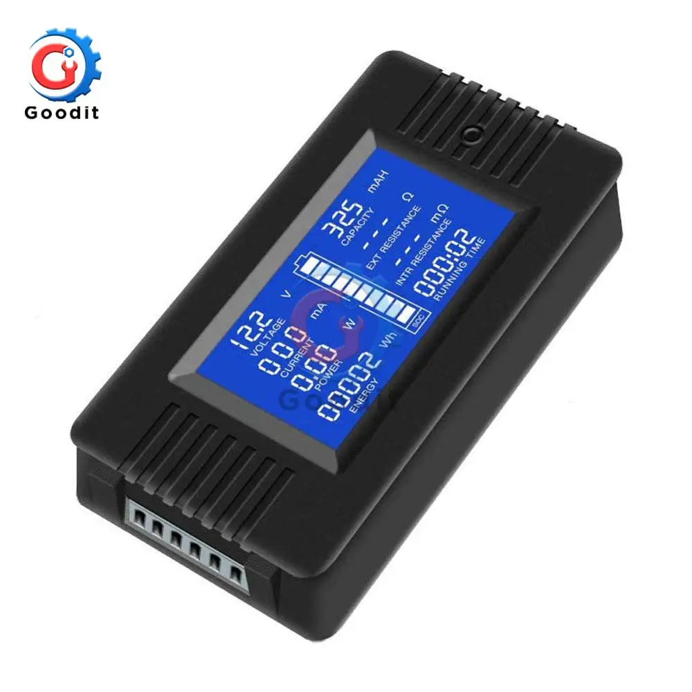 Digital DC 0-200V 50A Multifunction Voltage Current Car Battery Tester Capacity resistance electricity Voltage Meter monitor