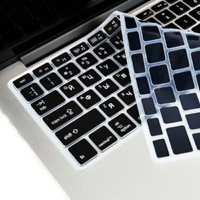 EU US Russian Language Keyboard Skin dla Macbook Air 13. Rosyjska osłona klawiatury A1466 Wodoodporna folia ochronna na klawiaturę