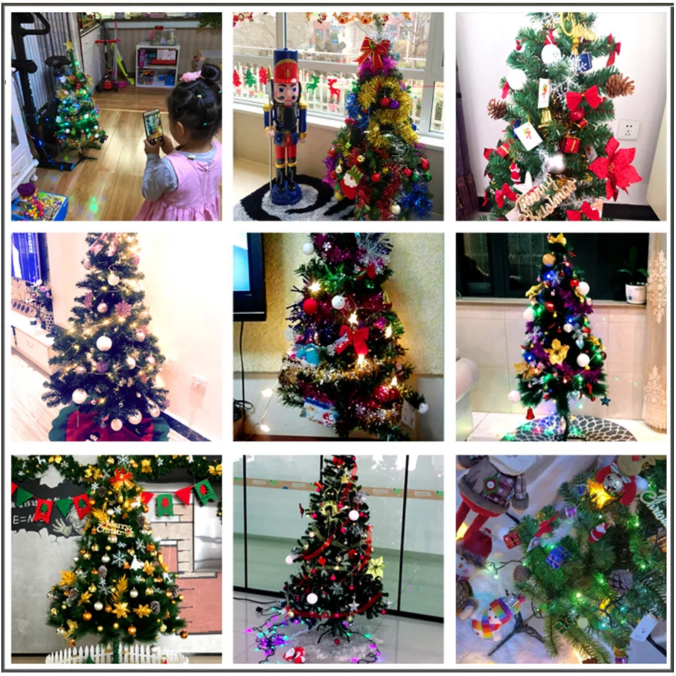 Christmas Tree 0.6/0.9/1.2/1.5/1.8/2.1/2.4/3metre Home Decoration Simulation Green Christmas Tree DIY Christmas Decoration Set