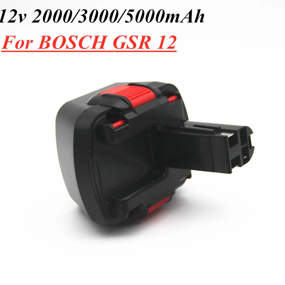 12v 2000mAh 3000mAh 5000mAh Ni-CD Battery For Bosch GSR 12 VE-2 GSB 12 VE-2 PSB 12 VE-2 BAT043 BAT045 BTA120 2607335430