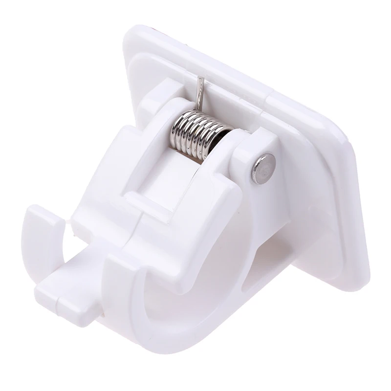 Abrazadera de barra telescópica para cortina de puerta, gancho ajustable sin huellas, tipo pasta para el hogar, Agujero libre