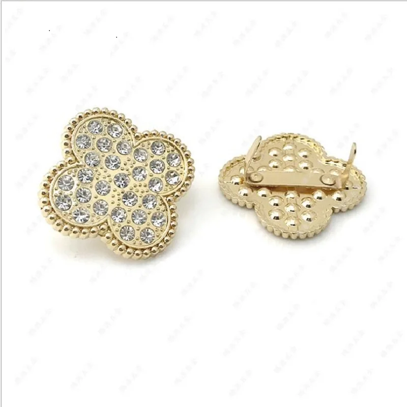 10pcs/lot new DIY woven bag surface decoration diamond-studded flower shape buckle