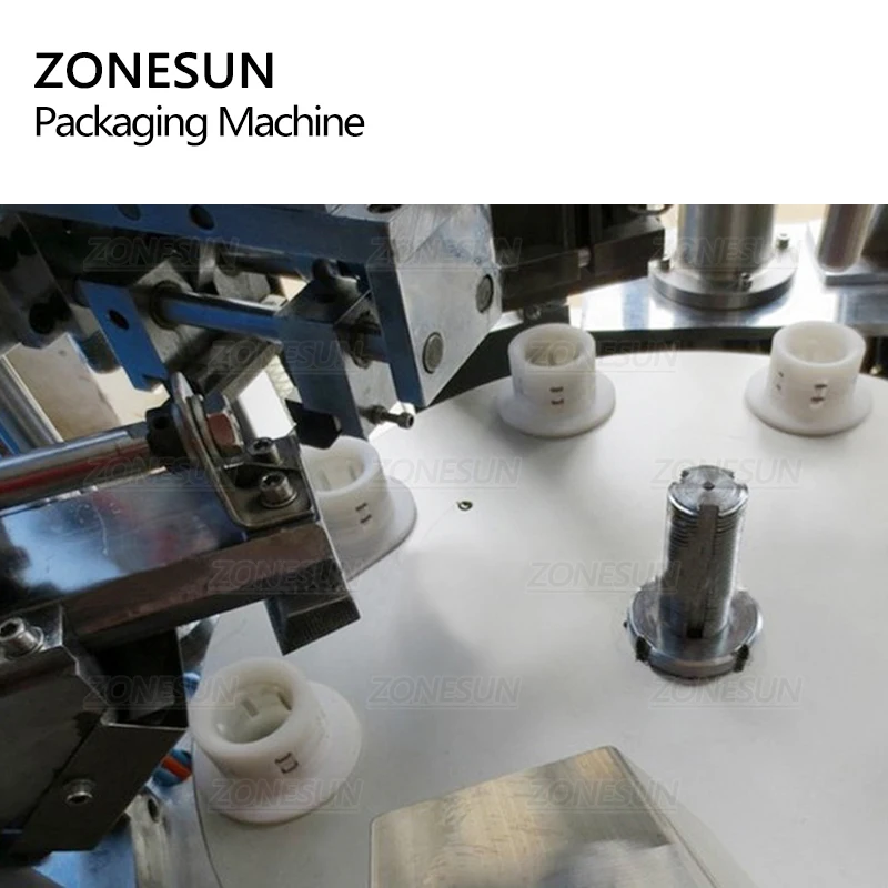 ZONESUN-máquina ultrasónica automática para rellenar pasta de crema, tubo de pasta de dientes, sellado automático, 10 agujeros