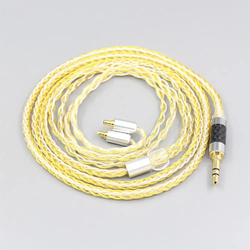 8 Core OCC Silver Gold Plated Braided Earphone Cable For Sennheiser IE100 IE400 IE500 Pro LN007290