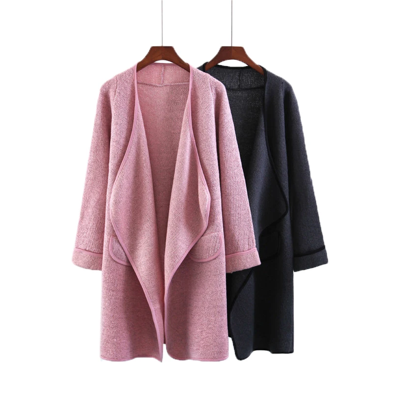 

Women Long Cardigan Coats New Autumn Long Sleeve Soft Knitting Cardigan Winter Casual Loose Feminine Sweater Coat