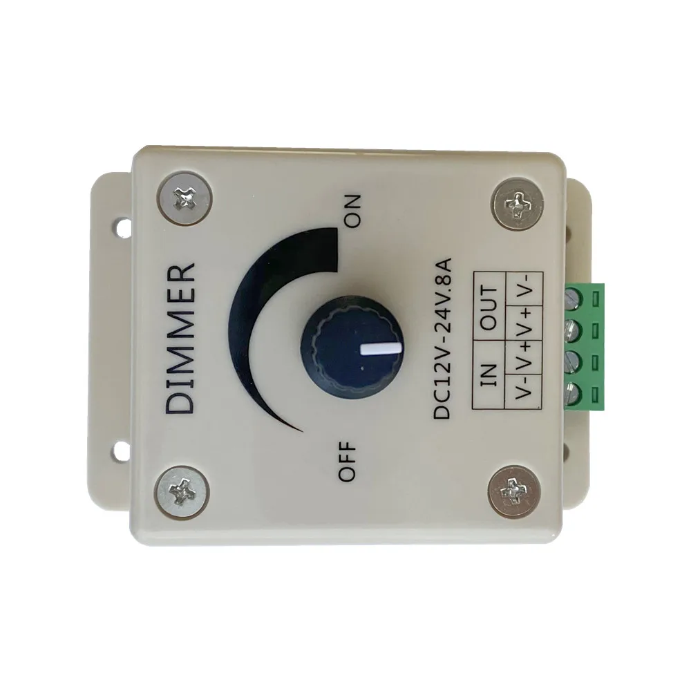 ECLH LED Dimmer Switch 12-24V Regulador de tensão 8A Controlador ajustável Fonte de alimentação de luz para lâmpada LED Luz de tira LED