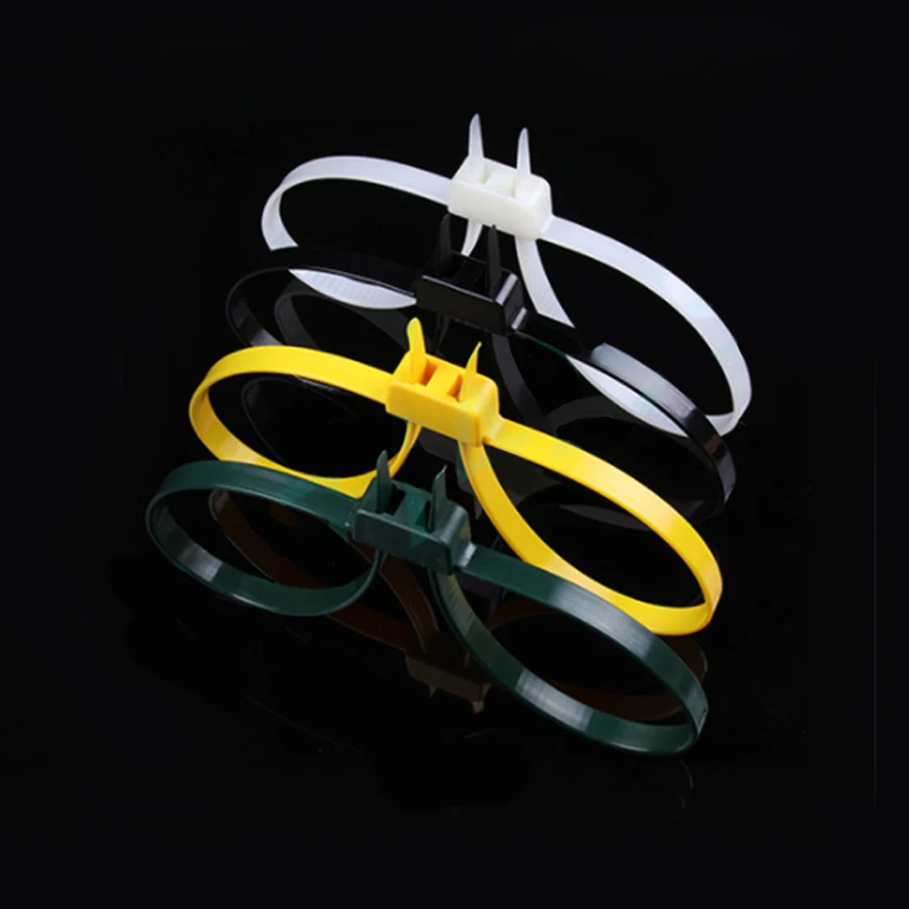 5PCS 5PCS 12mmx700mm Plastic Nylon Cable Tie Double Buckle Handcuffs Zip Tie