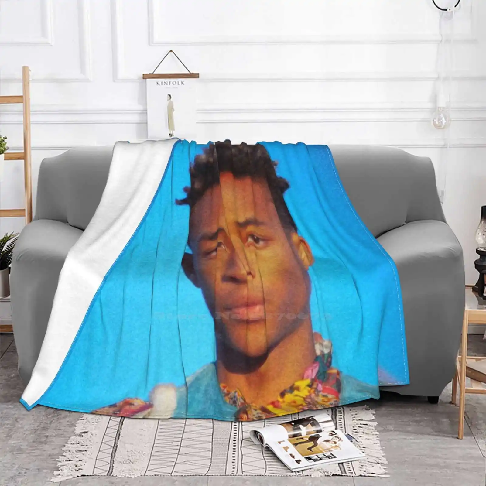 Portrait Sky Jaden Rainbow Air Conditioning Blanket Soft Throw Blanket Handsome Portrait Men Smith Car Rap Hip Hop Fashion