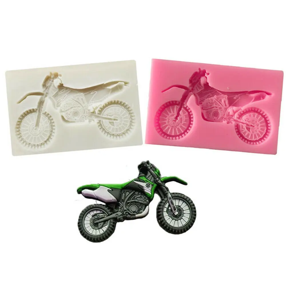 3D Motorcycle Silicone Molds Cake Decorating Fondant Mold DIY Baking Clay Candy Chocolate Gumpaste Moulds Kitchen Tools