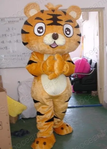 Costume de mascotte de tigre porte-bonheur, Design à la mode, tenue de fête d'anniversaire pour adulte, déguisement d'halloween, Cosplay, vêtements de noël