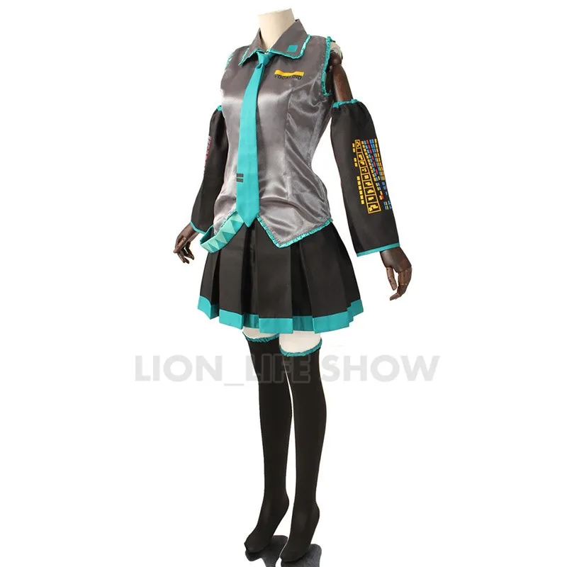 Anime Miku Cosplay Wig Costume Dress Beginner Future Miku Cosplay Halloween Carnival Party Costumes