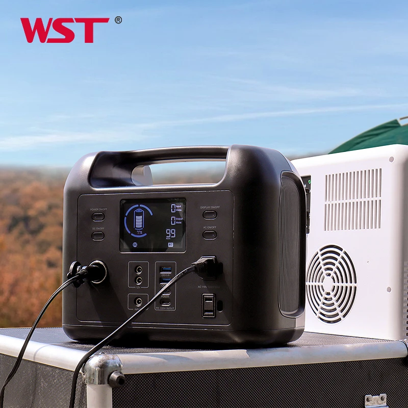 

WST 500W Portable Power Station Solar Powered Generator 520Wh AC DC Type C Fast Charing Backup Power Supply for Outdoor Camping