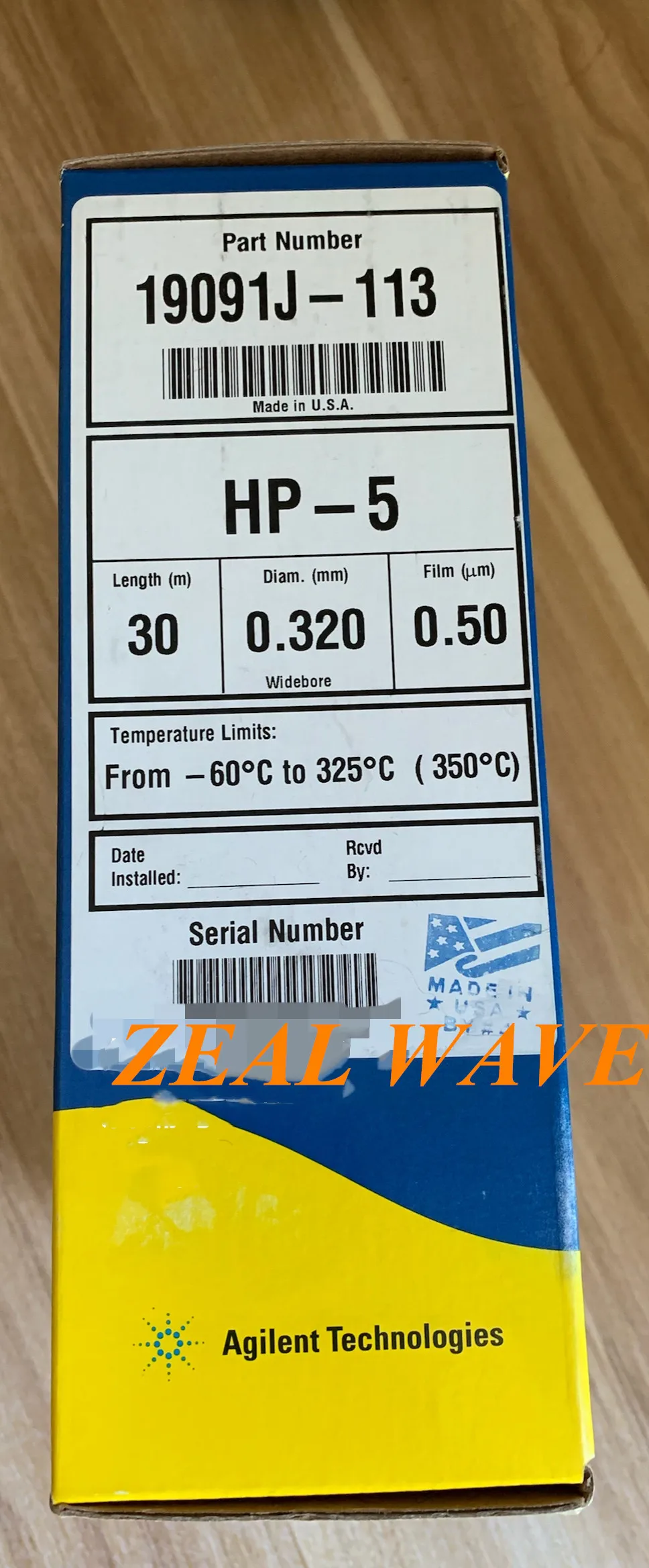 

Agilent Original Gas Chromatography Capillary Column HP-5 30m * 0.32 * 0.5um Promotion 19091J-113