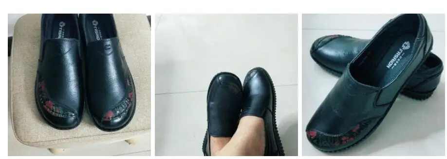 Echt leder Ballerinas Schuhe Frauen Vintage Luxus hochwertige Slipper Damen Mokassins lässig elegante Damen breite Schuhe – Detail 7