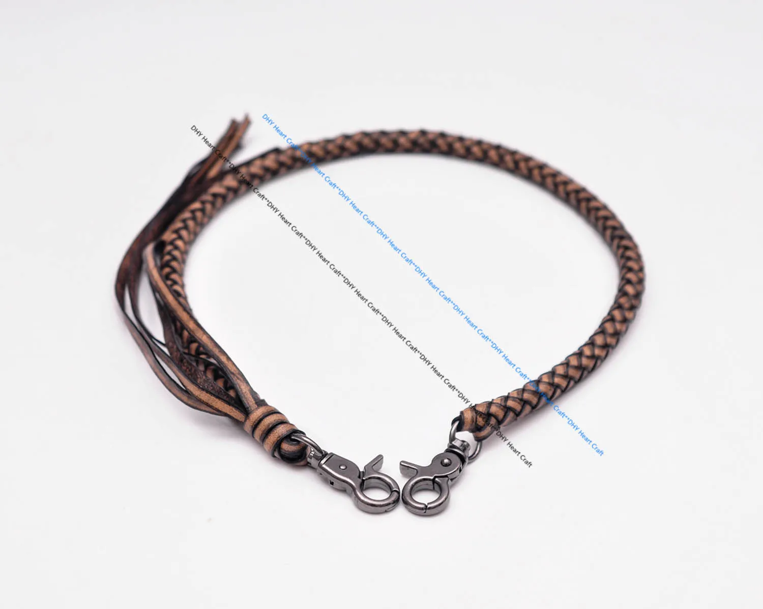 طويل مصنوع يدويًا من جلد البقر الأصلي جلد مضفر مضاد للفقد ، بنطلون جينز ، سلسلة محفظة ، بنطلون سائق شاحنة دراجة نارية ، سلسلة جودة ، 26 بوصة ، بنطلون بقطر 10 #5