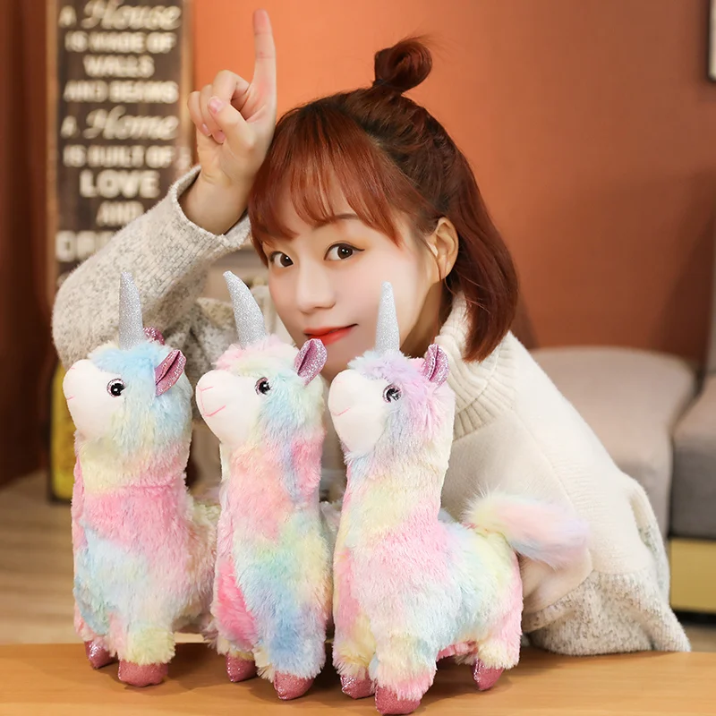 Nieuwe Eenhoorn Alpaca Variant Pluche Pop Leuke Knuffel Innovatie Kawaii Sturen Kinderen Vriendinnen Kerst Verjaardag Geschenken