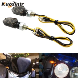 Nuoxintr Universal Treyues 2pcs Mini Motorcycle LED Turn Signal Indicators Light Amber Blinker Led Motorbike Super Bright Lamp
