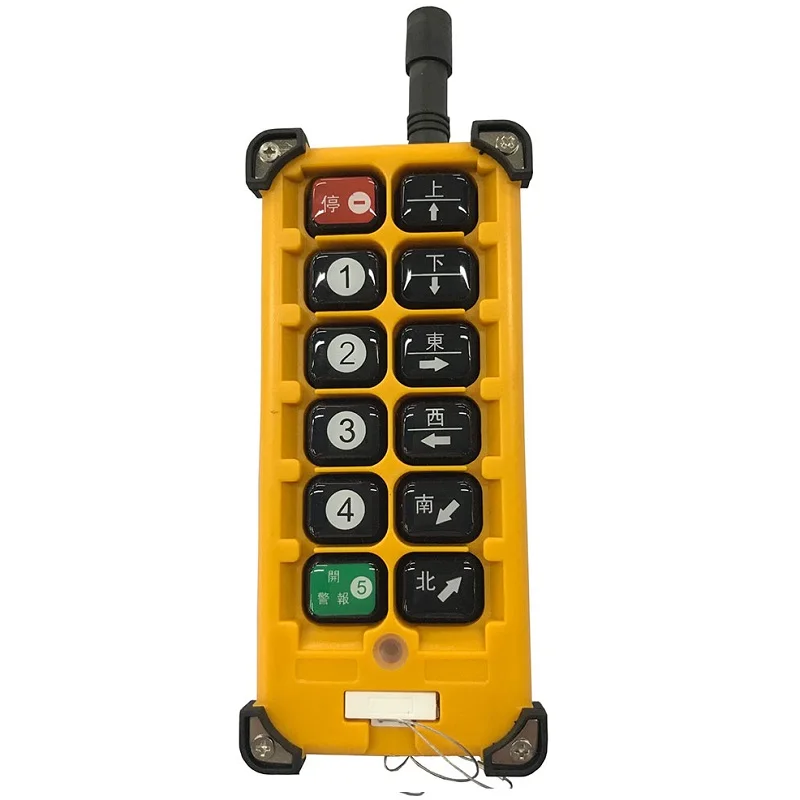 1000m AC110 220V 12CH Radio Controller RF Wireless Remote Control Overhead Travelling Crane System Receiver Sucker Antenna