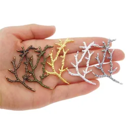 GraceAngie 30PCS Copper Suspension Tree Branch Handmade Crafts Holes Charms Hanging Jewelry Finding Accessory 52*23*3mm