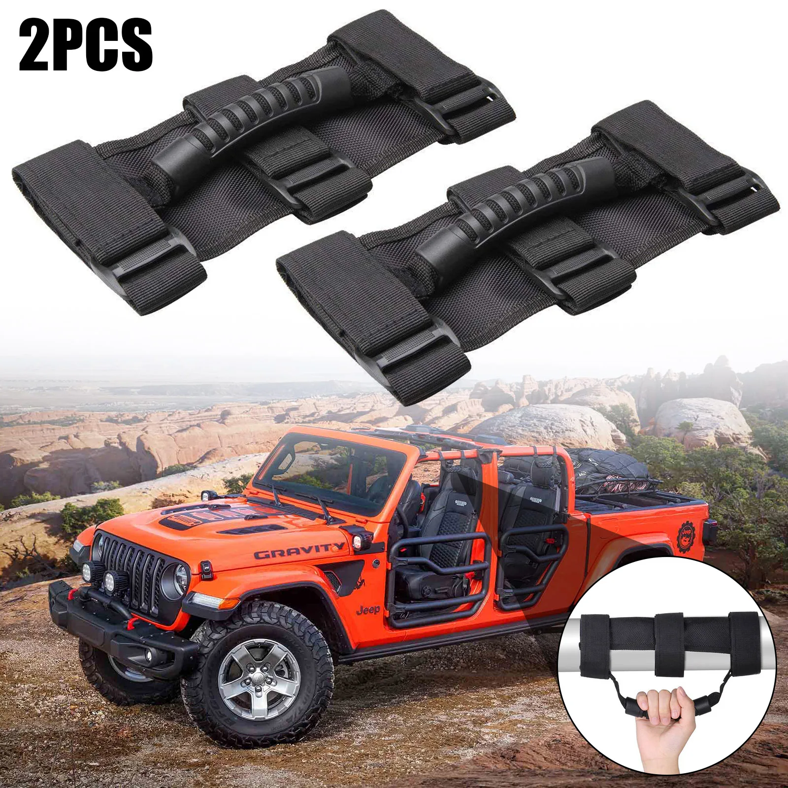 

Auto Car Roll Bar Grab Handles Grip Handle For Jeep Wrangler YJ TJ JK JKU JL JLU Car Inner Door Panel Roll Bar Grab Handles