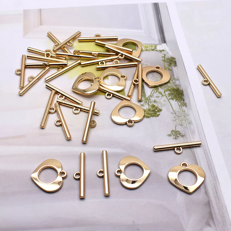 10set Gold color OT Clasps Connectors Charms for Jewelry Making Bracelet Necklace End Buckle Accessories Chain Link Buckle