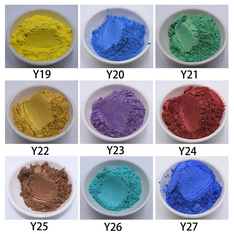 60 kolorów Pigment perłowy w proszku 7g/butelka 25ml ręcznie robiona żywica świeca wypełnienie sztuki mocna chowająca moc szminka skóra DIY