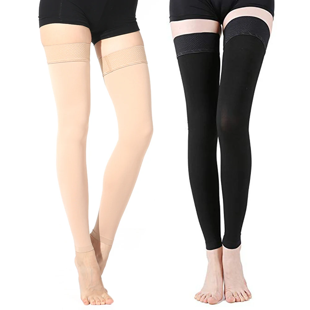 

Unisex Knee-High Compression Stockings Opaque Swelling Varicose Veins Edema Open Toe Stockings