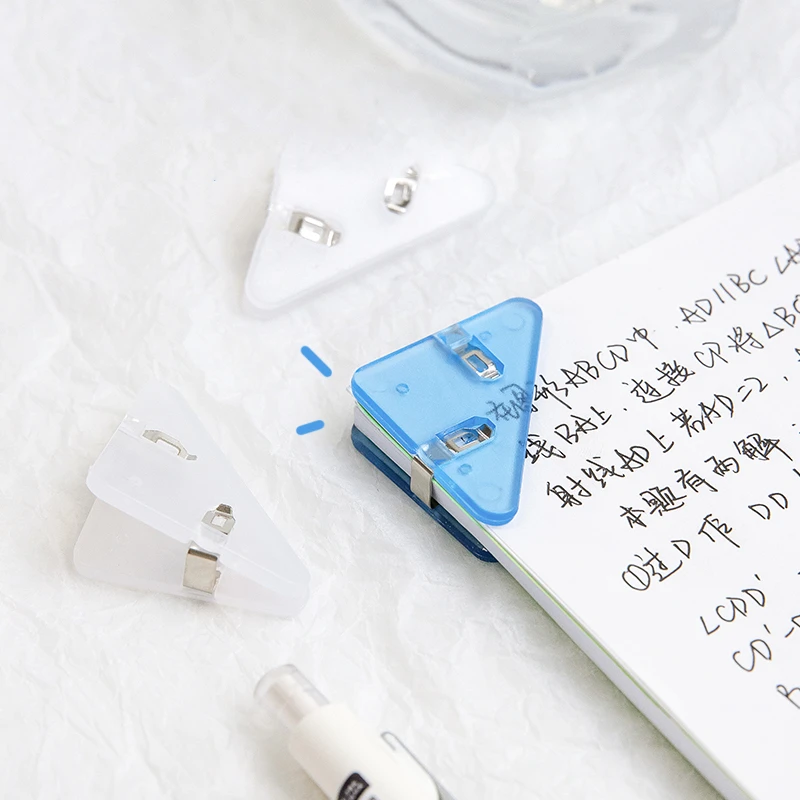 5pcs Mini Color Corner Clips Set Transparent & Solid Colorful Page Holder Paper Clip Clamp File Index Photo Office School A6692