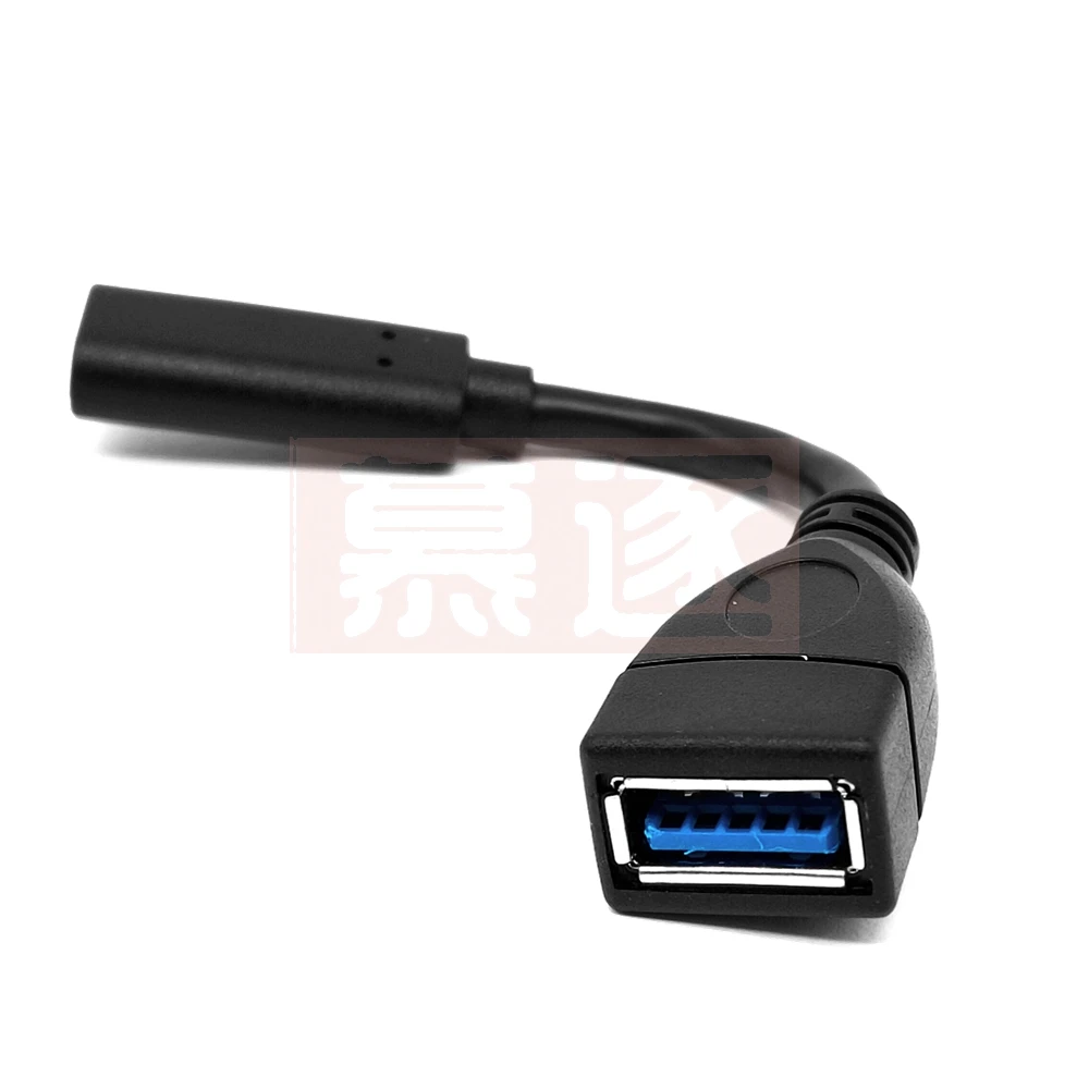 10cm de alta velocidade usb c usb 3.1 tipo c fêmea para usb 3.0 um conversor adaptador fêmea cabo carregamento 5gbps transmissão dados