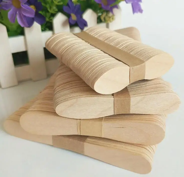 Wooden Ice Cream Spoons Wood Taster Spoon Popsicle Paddles Scoop Ice Cream Tools Kitchen Gadgets SN3115